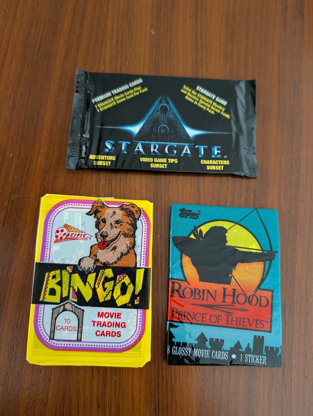 1994 Stargate Movie Trading Card Pack Robin Hood Prince Of Thieves Bingo Cards